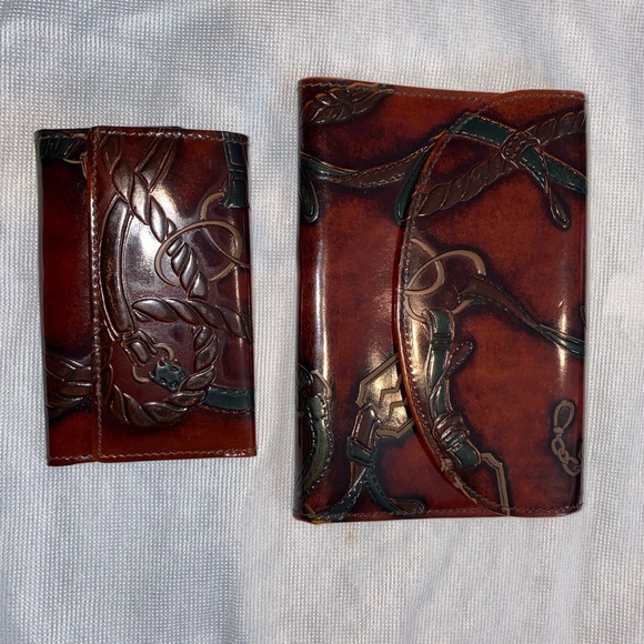 Italian leather wallet & key wallet (2 items) - Picture 2 of 16